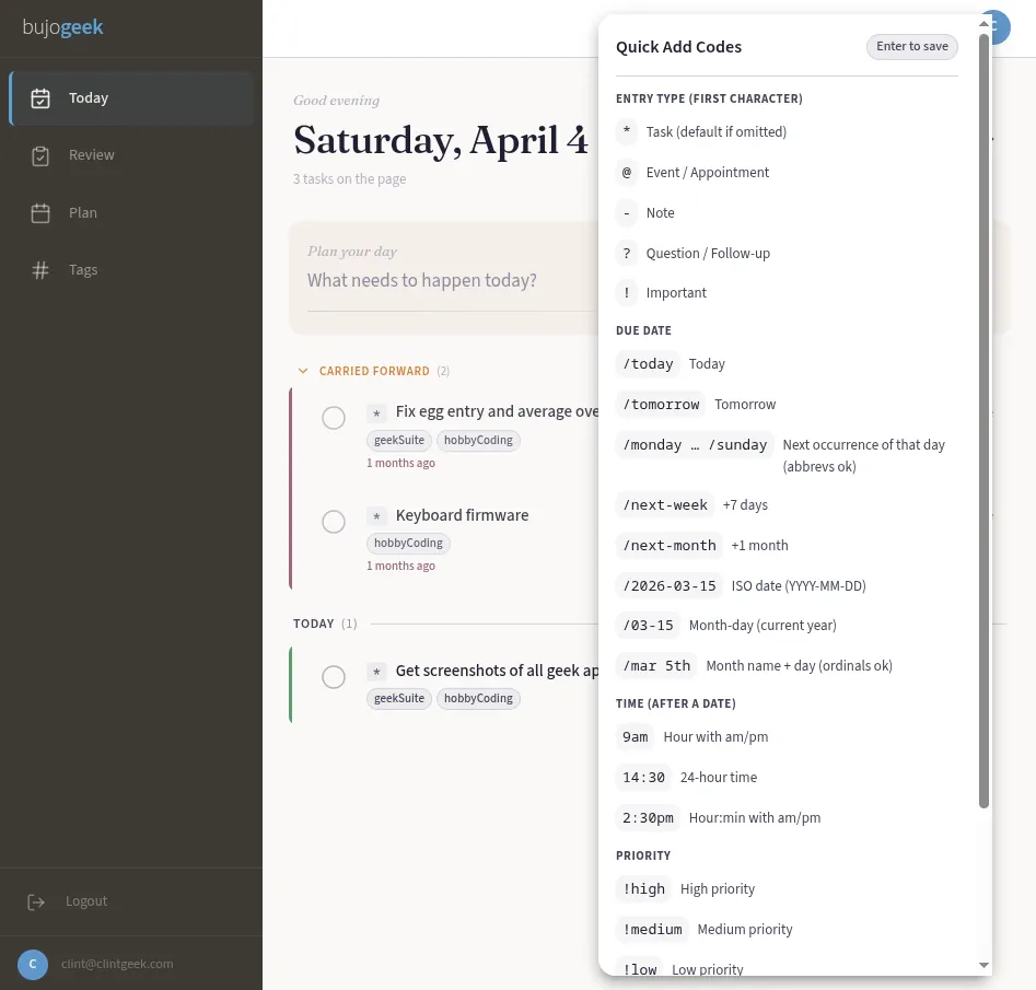 BujoGeek Productivity Journal