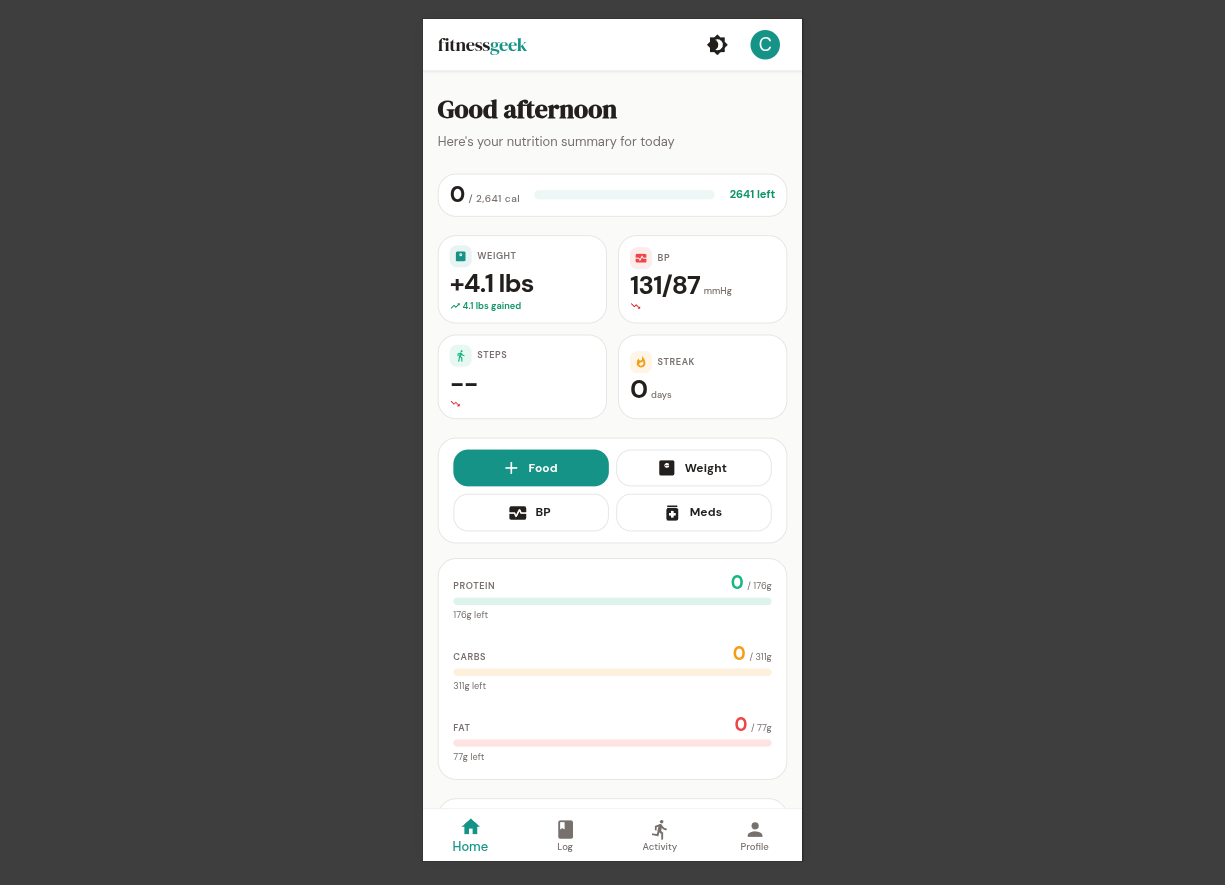 FitnessGeek Mobile App