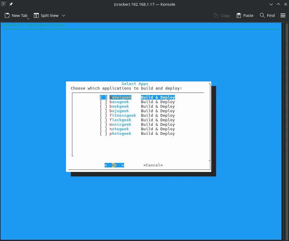 GeekSuite CLI Deployment Builder