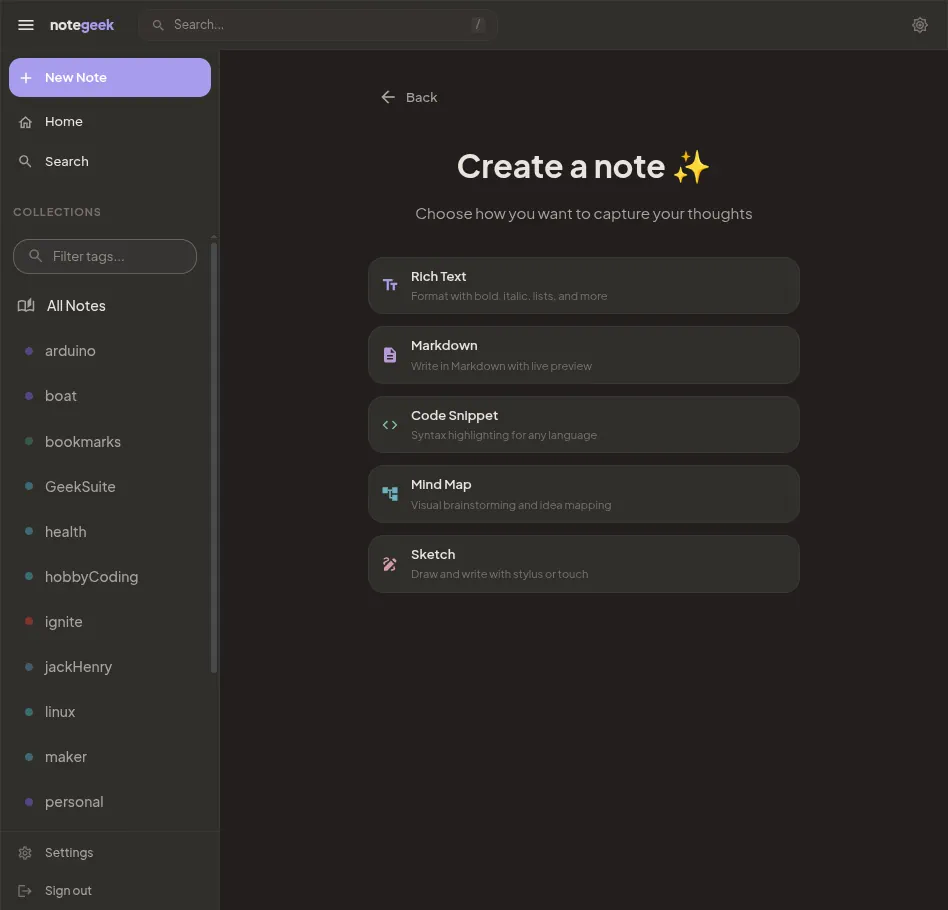 NoteGeek Knowledge Platform